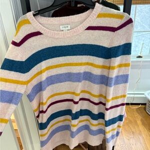 J. Crew Women's Sweater with Multicolor Stripes